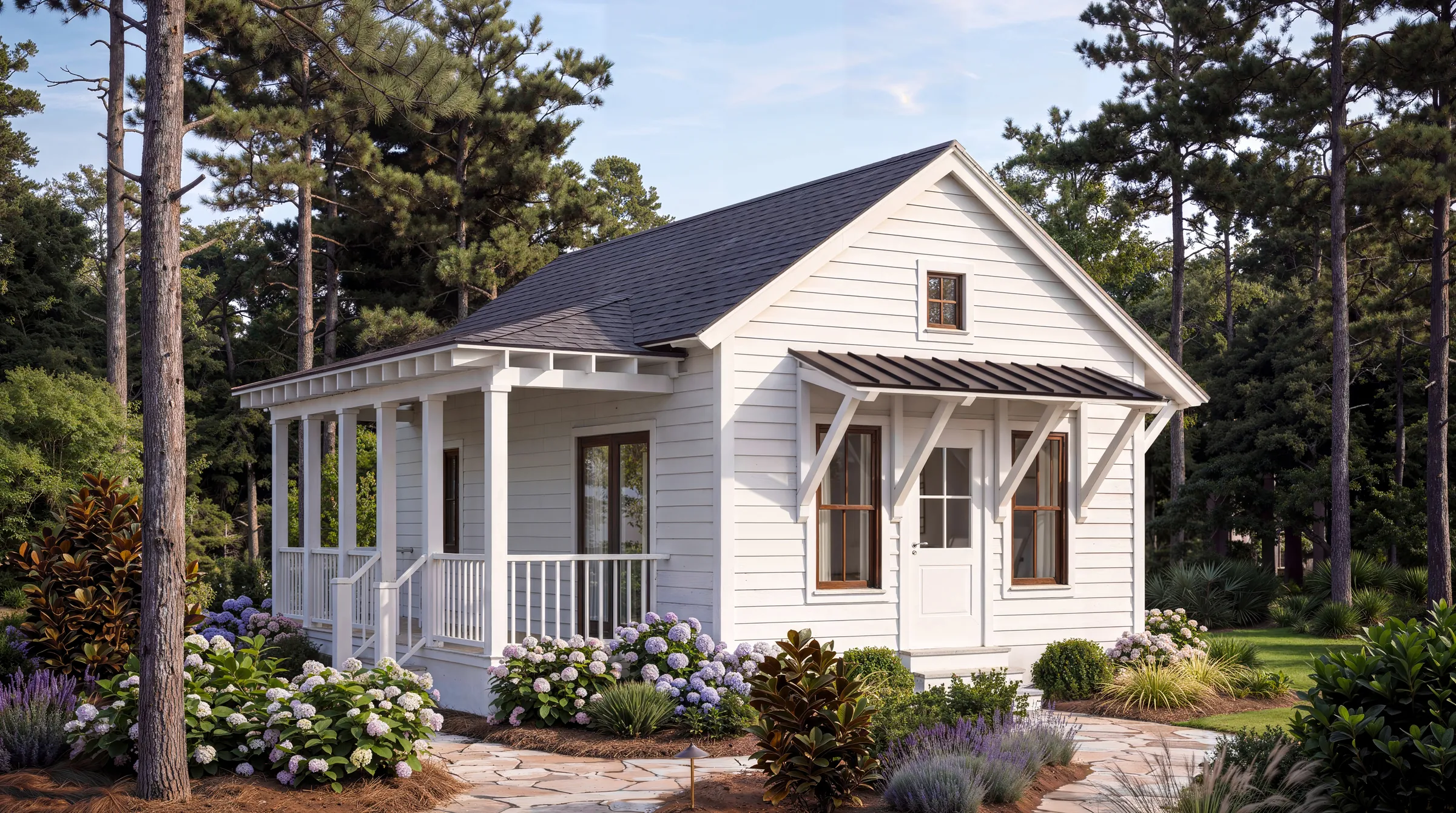 Halo home exterior with covered side porch